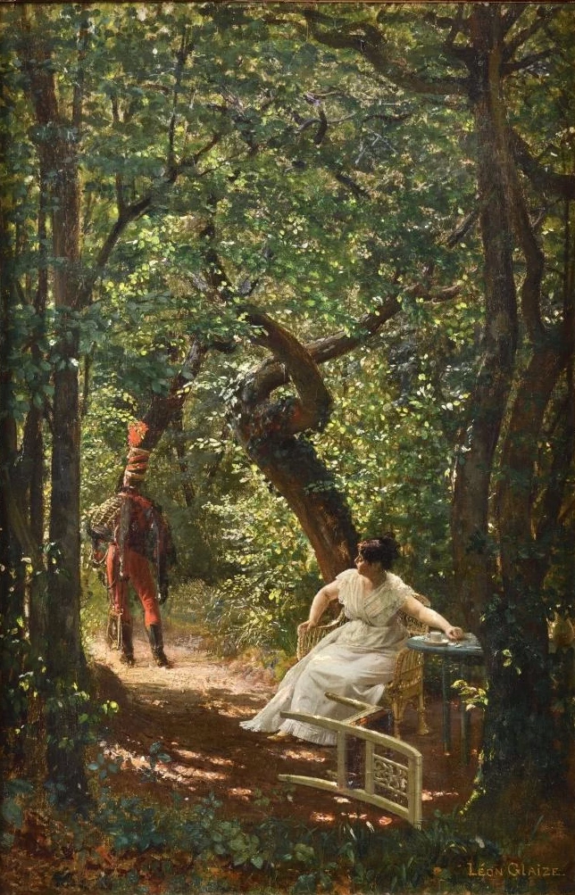 Pierre - Paul, Léon Glaize, Incontro galante con l'ussaro